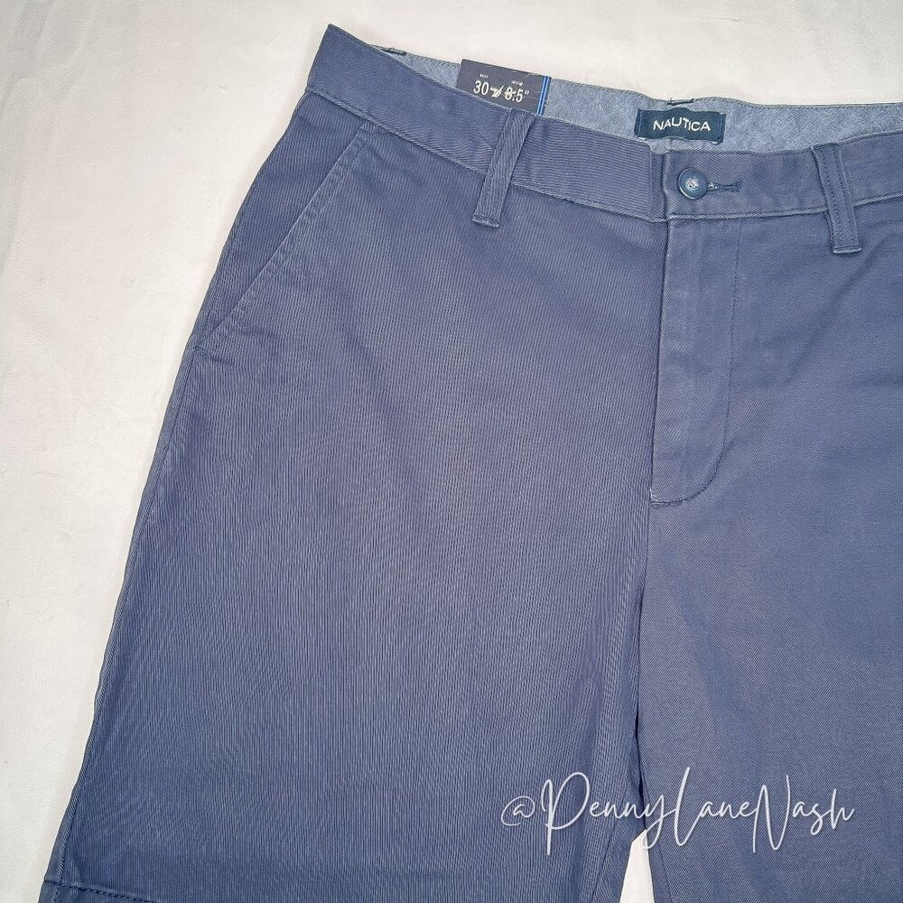 NWT Nautica Stretch 8.5" Deck Shorts Size 30 Navy - Picture 4 of 13
